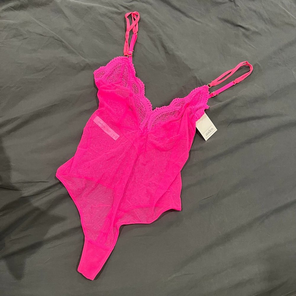 Pink Lacey Lingerie Bodysuit